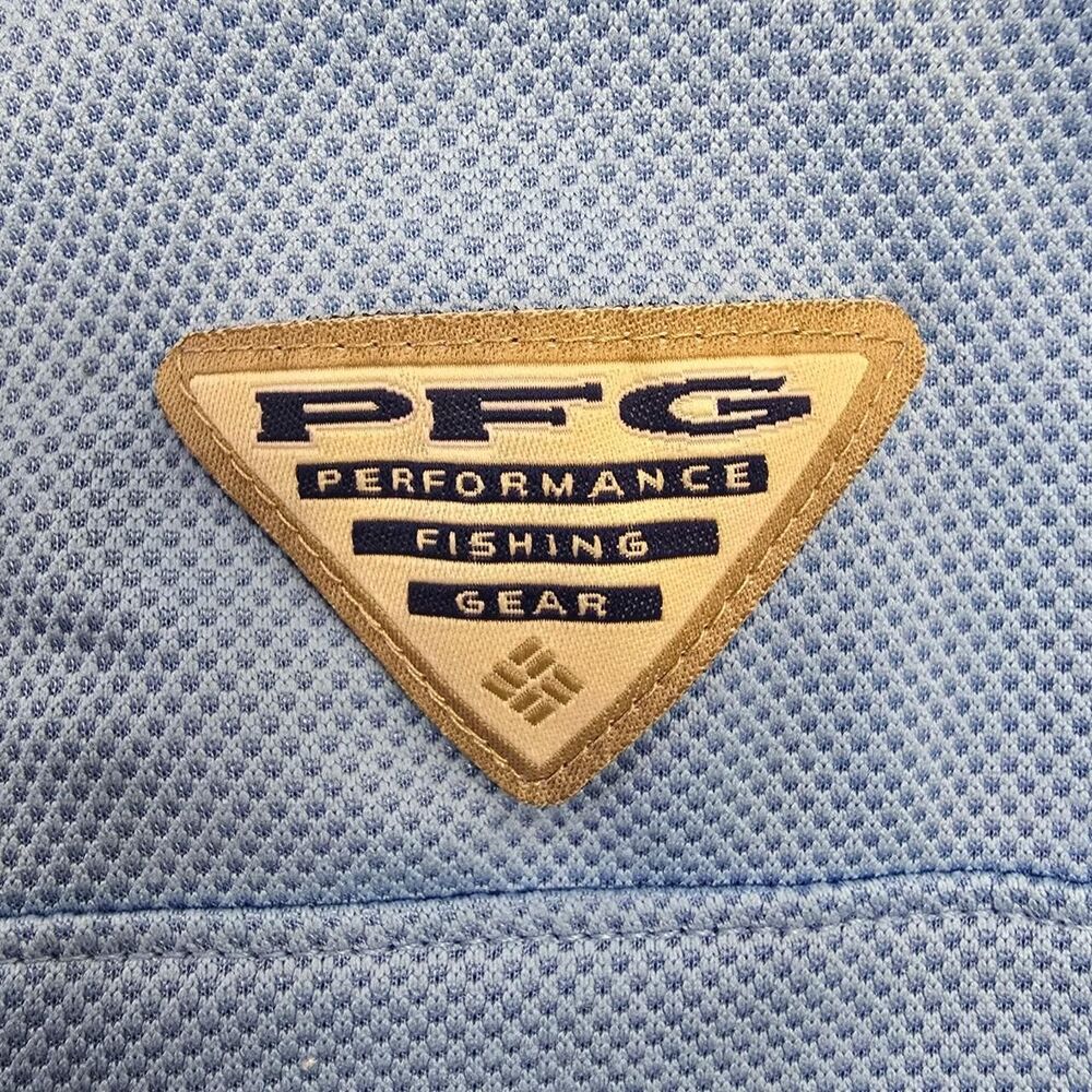 Columbia PFG Men's Size Medium blue polo shirt